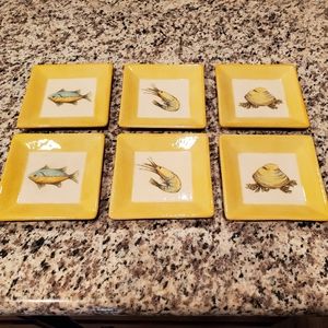 Williams Sonoma Verano Tile Tapas Plates Set of 6